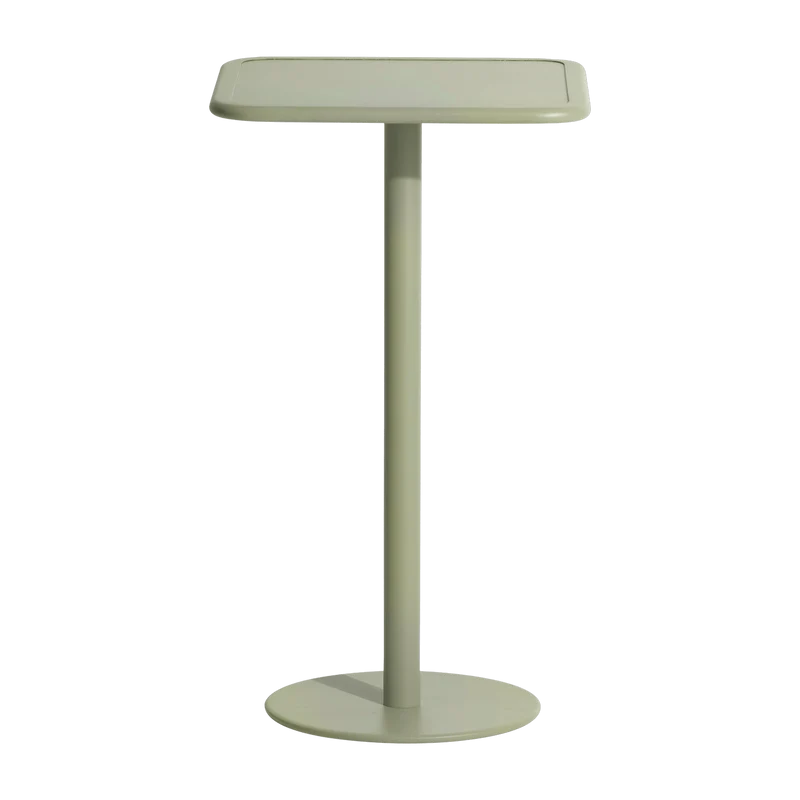 Table haute carrée outdoor vert jade Week end - Petite friture