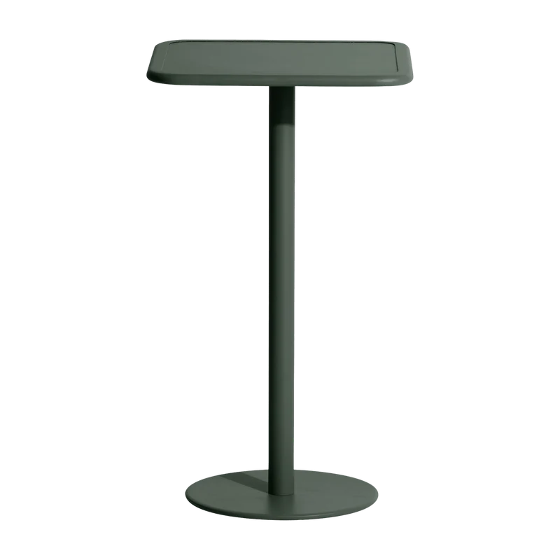 Table haute carrée outdoor vert bouteille Week end - Petite friture