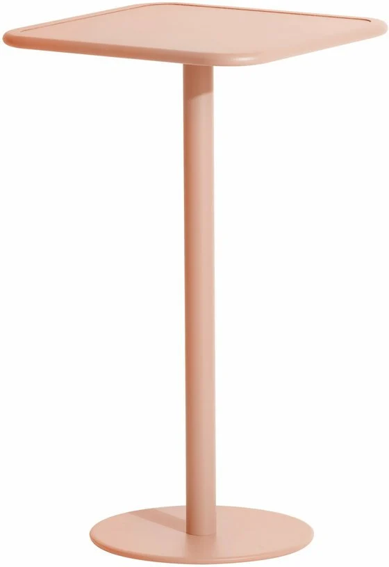 Table haute carrée outdoor rose blush Week end - Petite friture
