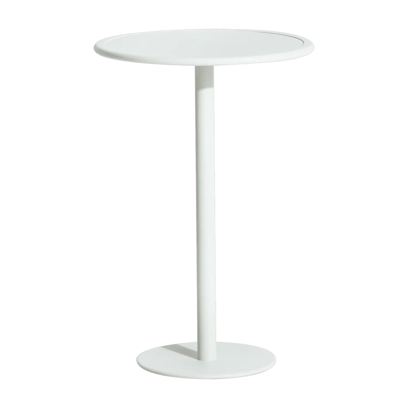 Table haute ronde outdoor blanche Week end - Petite friture