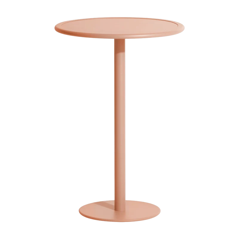 Table haute ronde outdoor rose blush Week end - Petite friture