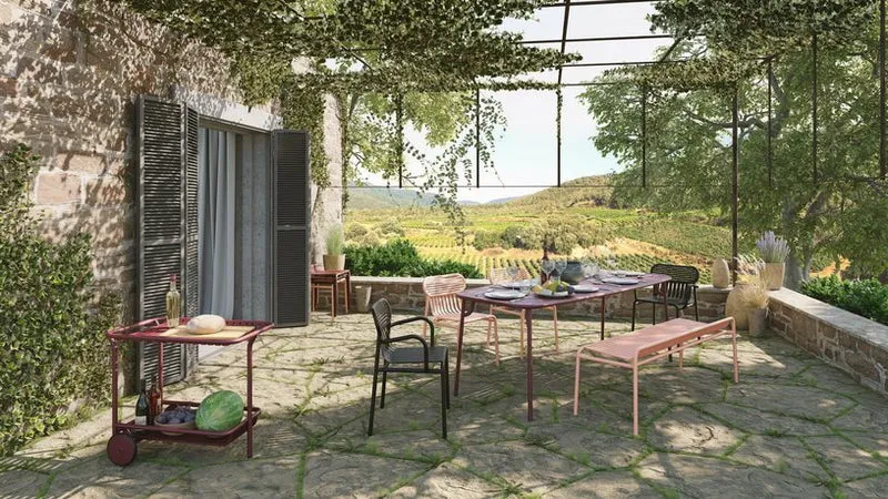 Tabouret outdoor noir Week end - Petite friture