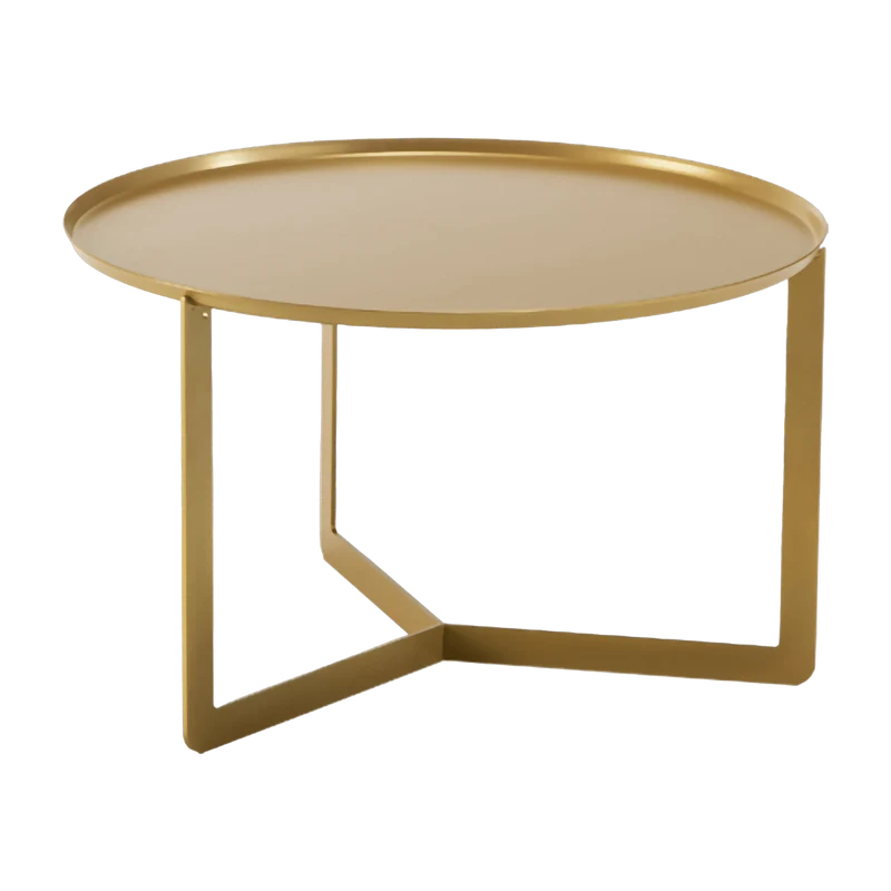 Table Basse dorée Round 2 - Meme Design
