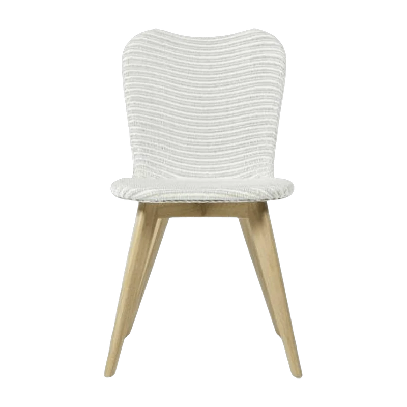 Chaise tressée blanche et piètement bois Lily - Vincent Sheppard