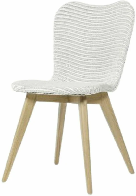 Chaise tressée blanche et piètement bois Lily - Vincent Sheppard