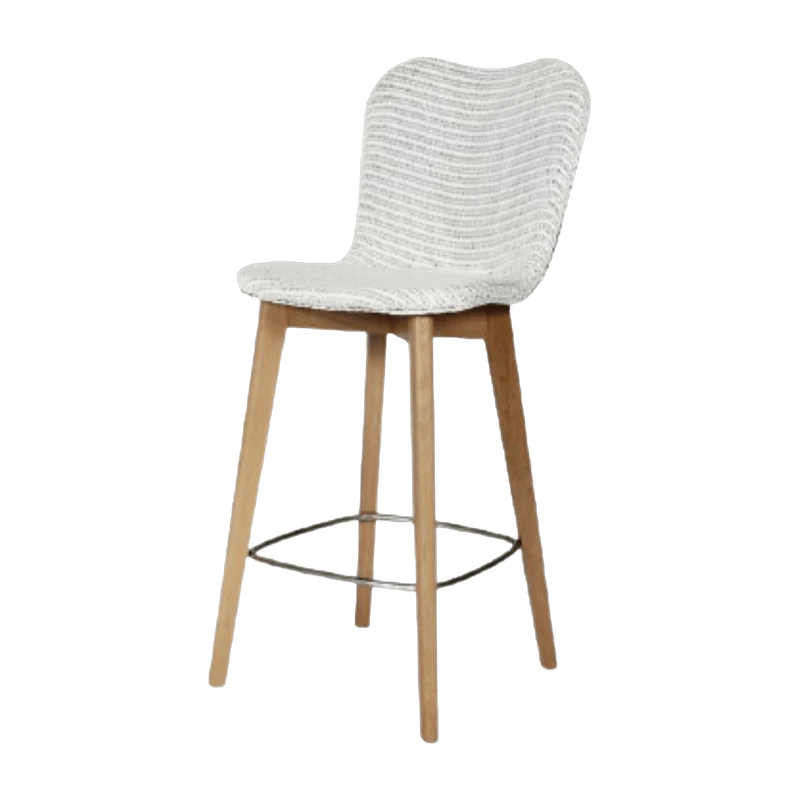 Chaise de bar tressée blanche 67 cm Lily - Vincent Sheppard