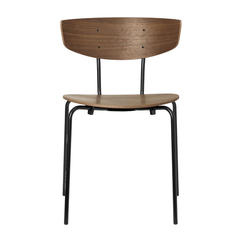 Chaise empilable bois et métal Noyer Herman - Ferm Living