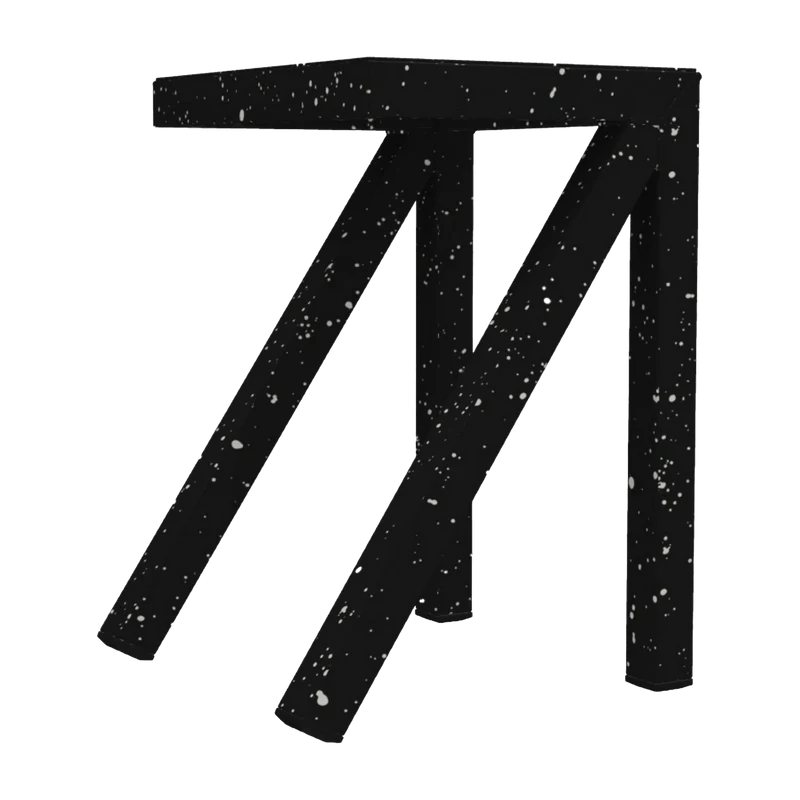 Tabouret bas noir moucheté Bureaurama - Magis