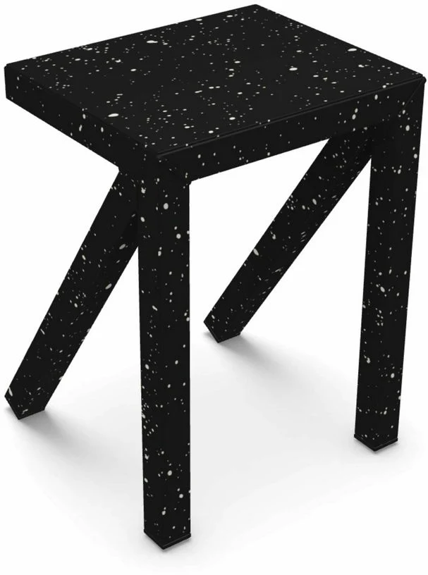 Tabouret bas noir moucheté Bureaurama - Magis