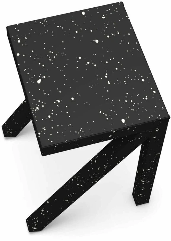 Tabouret bas noir moucheté Bureaurama - Magis
