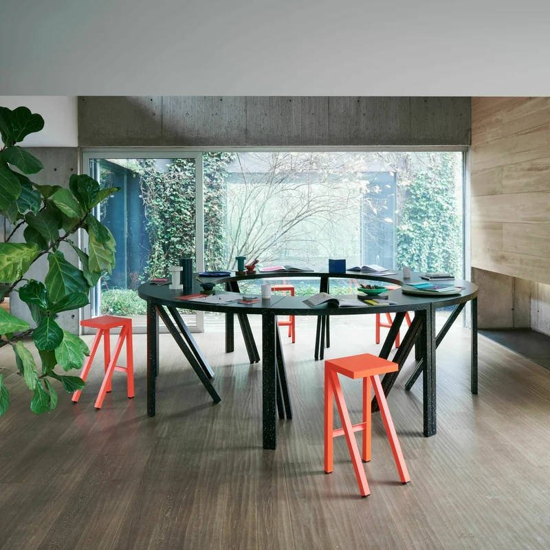 Tabouret bas bleu Bureaurama - Magis