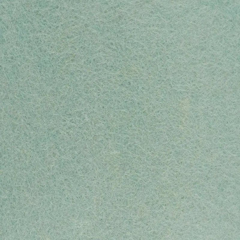 Pouf rond en laine turquoise-gris M Fine - myfelt