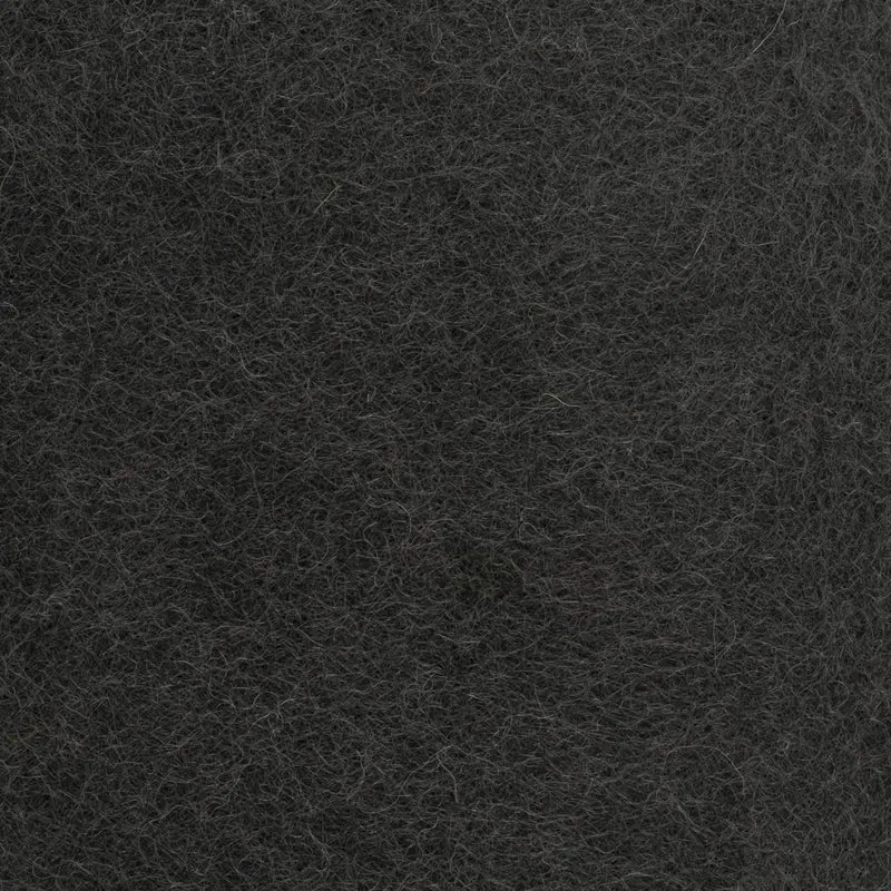 Pouf rond en laine anthracite M Kuno - myfelt