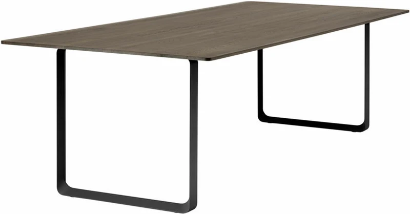 Table en chêne massif fumé et aluminium noir 255 x 108 cm 70/70 - Muuto