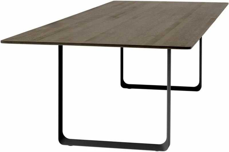 Table en chêne massif fumé et aluminium noir 295 x 108 cm 70/70 - Muuto