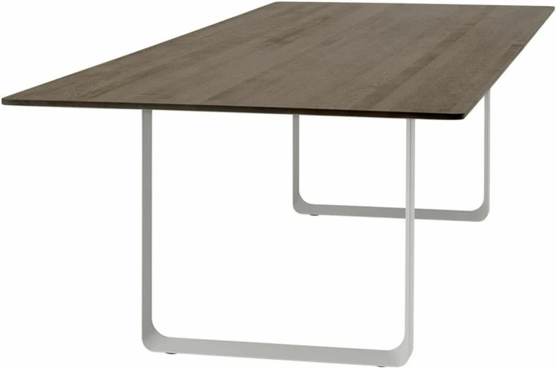 Table en chêne massif fumé et aluminium gris 295 x 108 cm 70/70 - Muuto