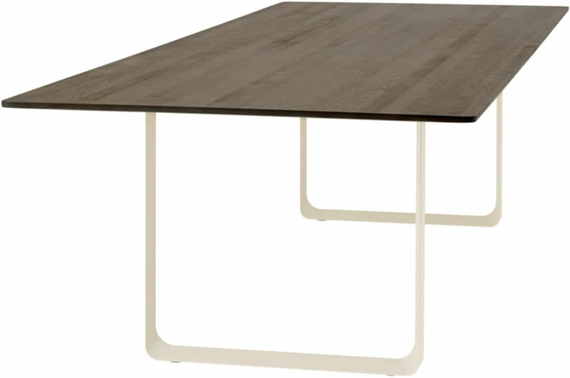 Table en chêne massif fumé et aluminium sable 295 x 108 cm 70/70 - Muuto
