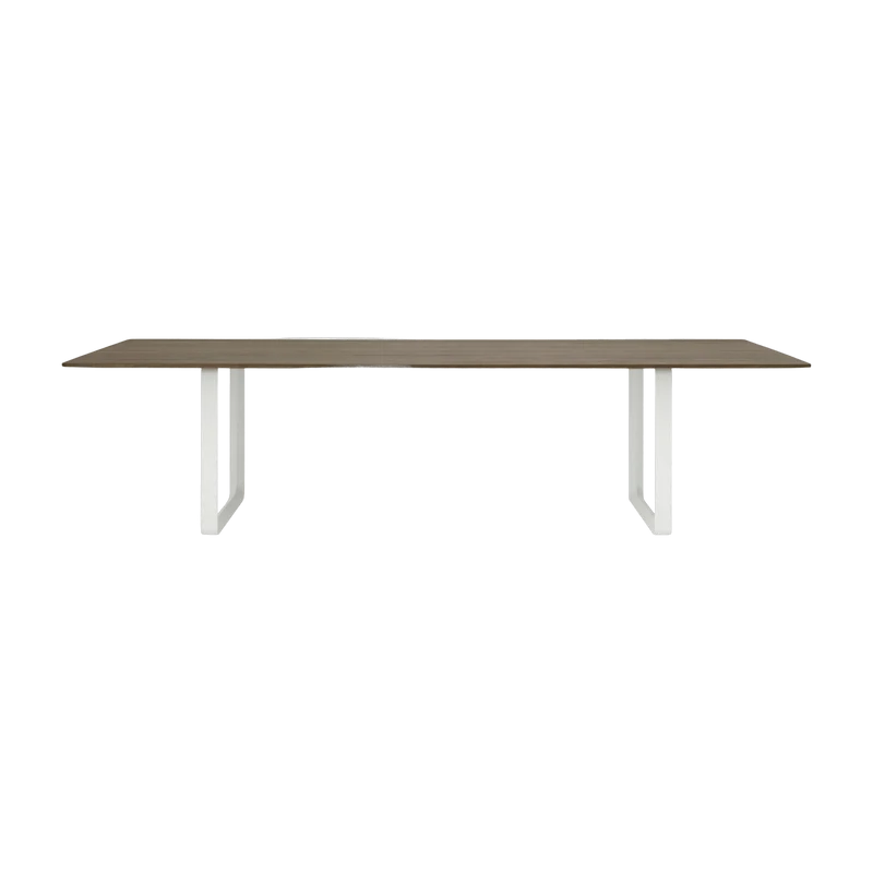 Table en chêne massif fumé et aluminium blanc 295 x 108 cm 70/70 - Muuto