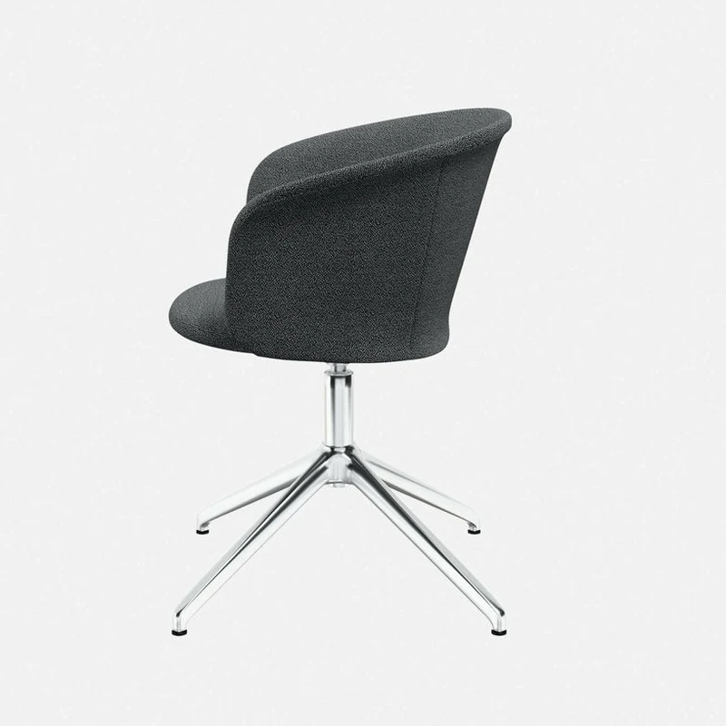 Fauteuil de bureau Graphite et piètement argenté Kendo - Hem