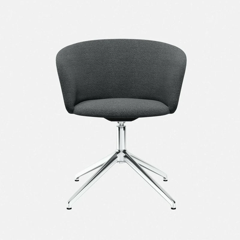 Fauteuil de bureau Graphite et piètement argenté Kendo - Hem