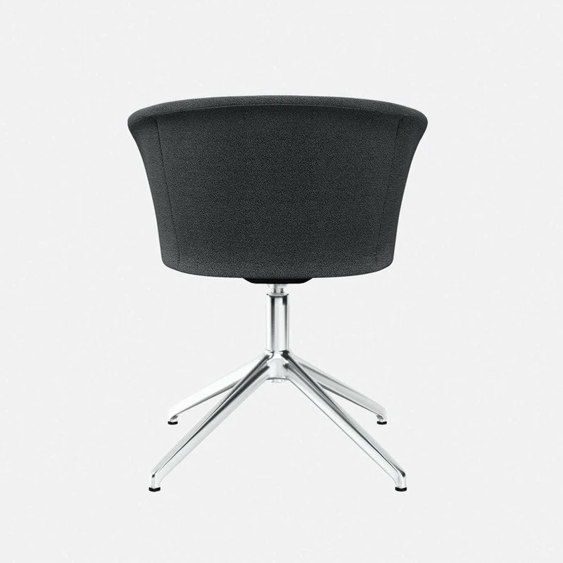 Fauteuil de bureau Graphite et piètement argenté Kendo - Hem