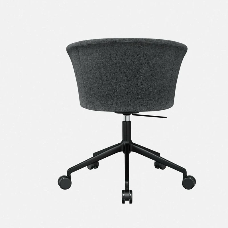 Fauteuil Graphite et piètement noir à roulettes Kendo - Hem