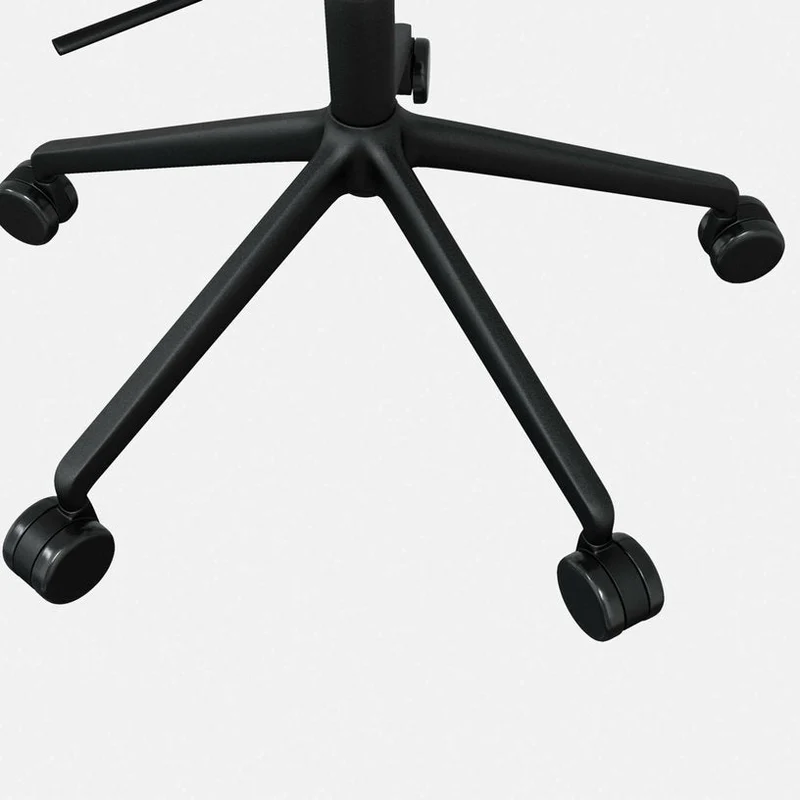 Fauteuil Graphite et piètement noir à roulettes Kendo - Hem