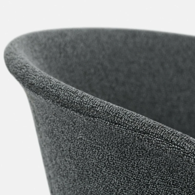 Fauteuil Graphite et piètement noir à roulettes Kendo - Hem
