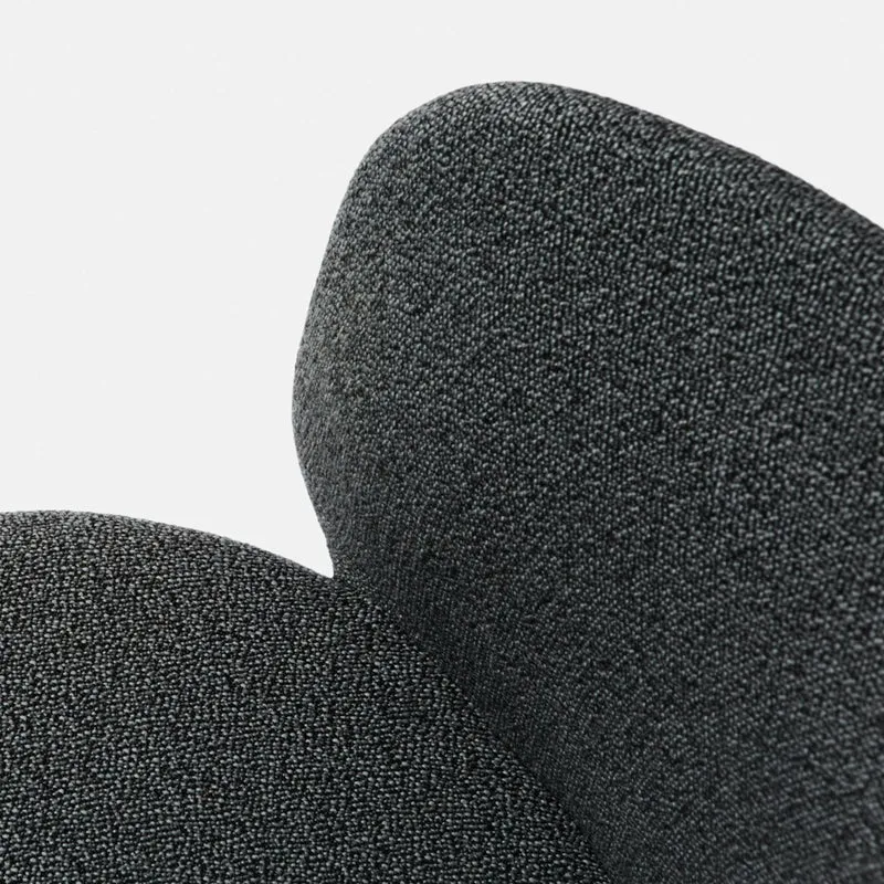 Fauteuil Graphite et piètement noir à roulettes Kendo - Hem