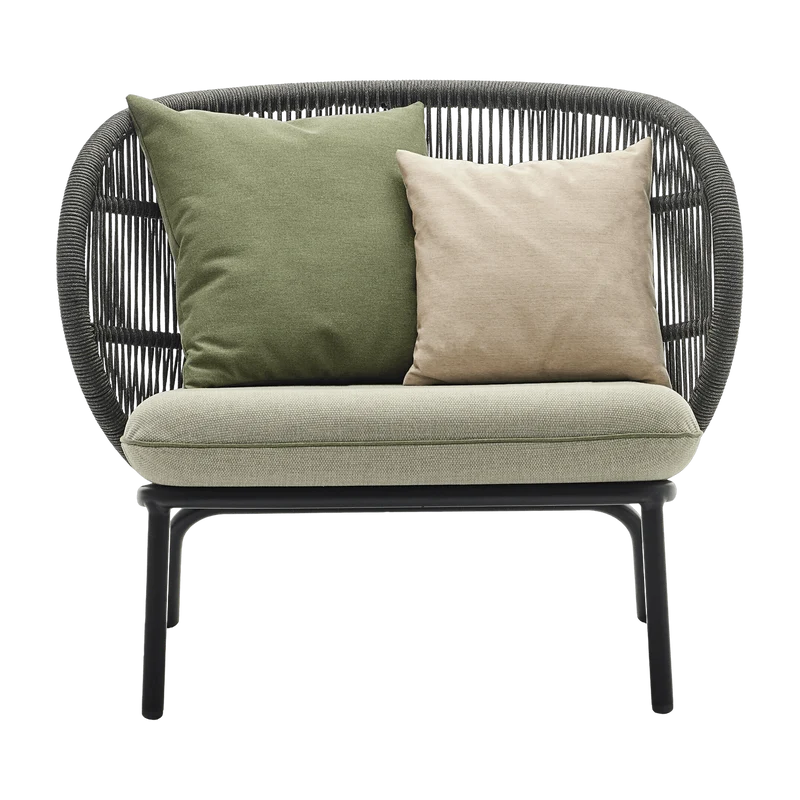 Fauteuil Lounge avec coussins en set Amande Kodo - Vincent Sheppard