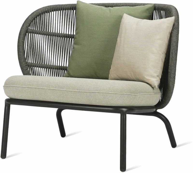 Fauteuil Lounge avec coussins en set Amande Kodo - Vincent Sheppard