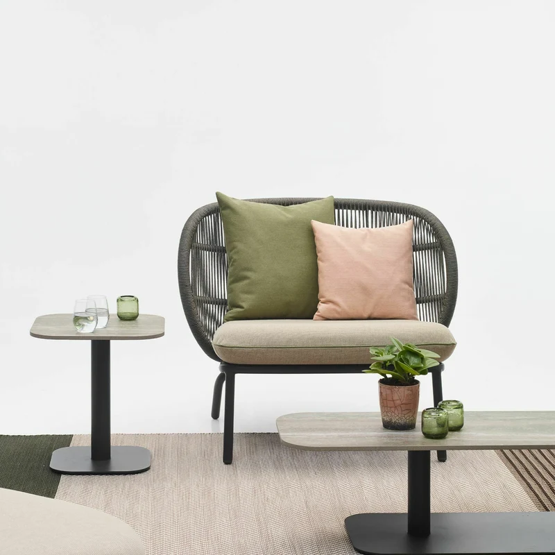 Fauteuil Lounge avec coussins en set Amande Kodo - Vincent Sheppard