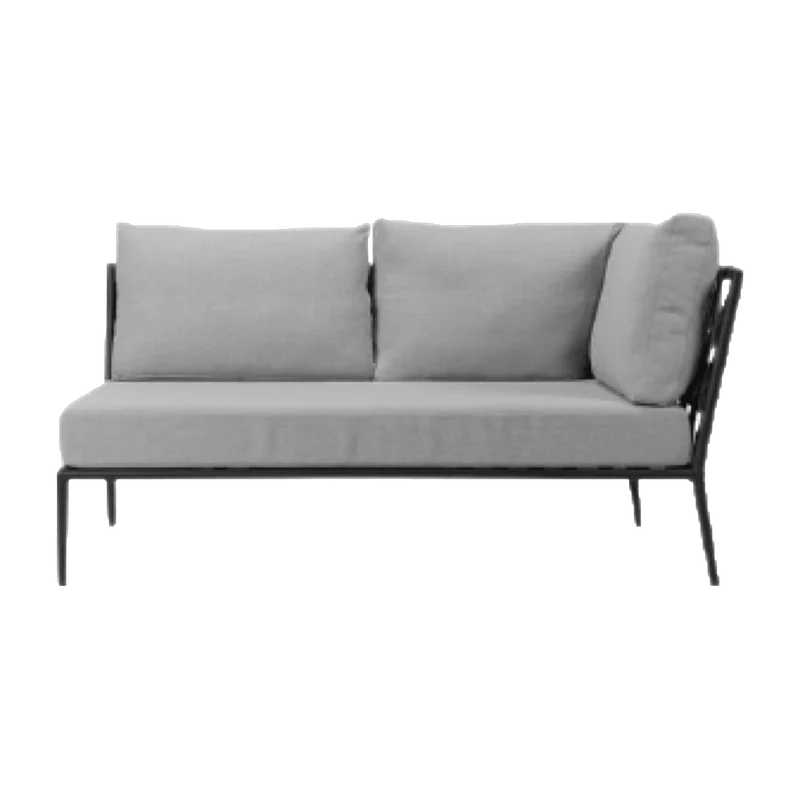 Canapé d'angle gauche avec coussin gris lave Leo modular - Vincent Sheppard