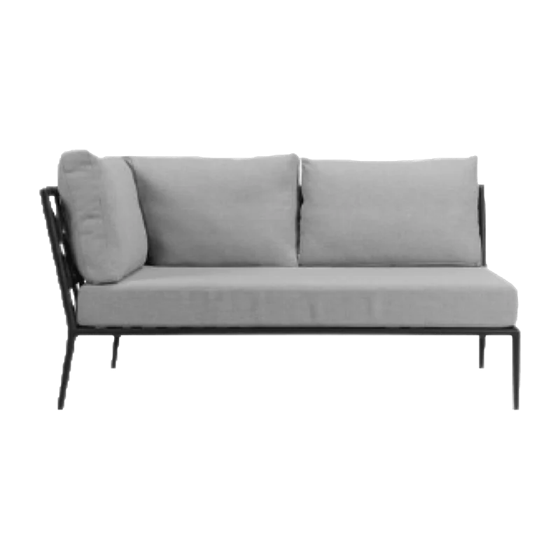 Canapé d'angle droit avec coussin gris lave Leo modular - Vincent Sheppard