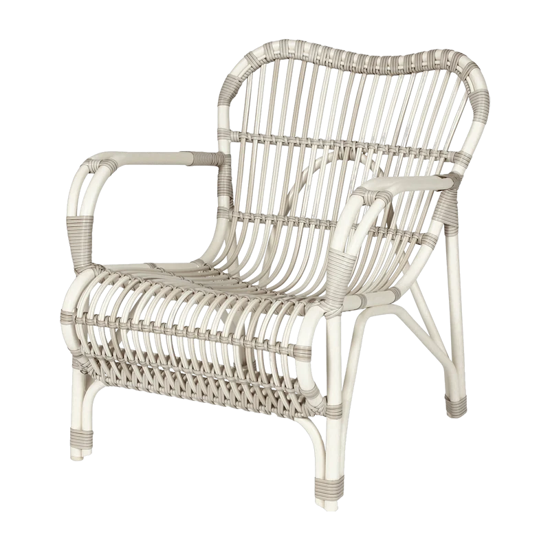 Fauteuil en tressage blanc cassé Lucy Lazy - Vincent Sheppard