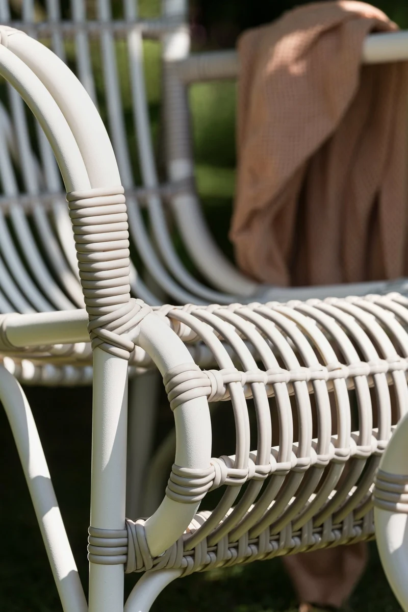 Fauteuil en tressage blanc cassé Lucy Lazy - Vincent Sheppard