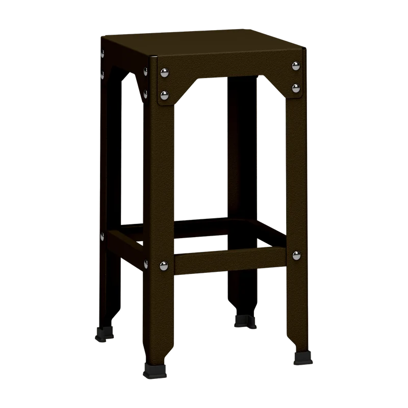 Tabouret haut en acier galvanisé bronze 63 cm Hegoa - Matière Grise