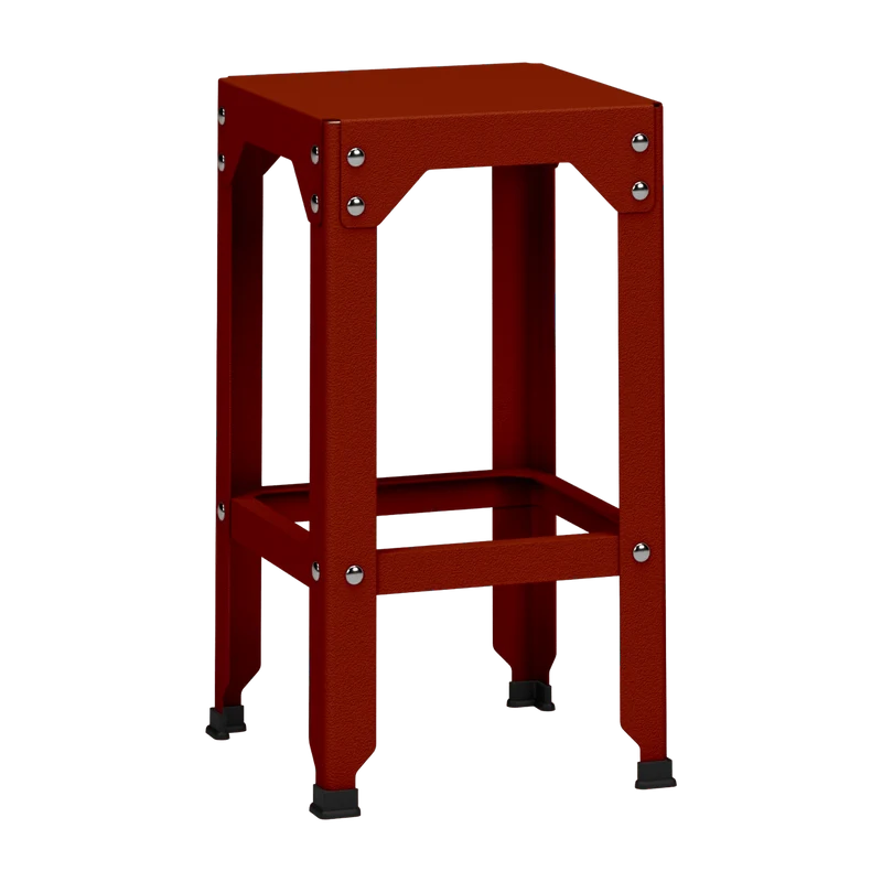 Tabouret haut en acier galvanisé terracotta 63 cm Hegoa - Matière Grise