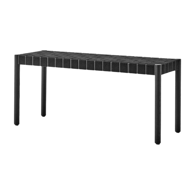 Banc en chêne noir 105 cm et assise noir Betty TK4 - &tradition
