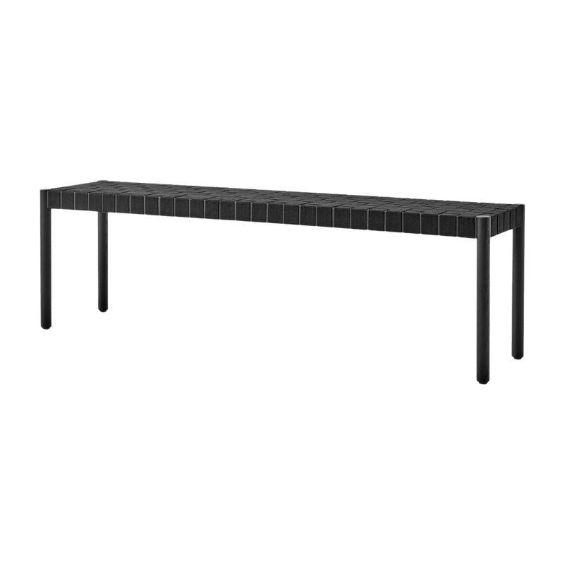Banc en chêne noir 157 cm et assise noir Betty TK5 - &tradition