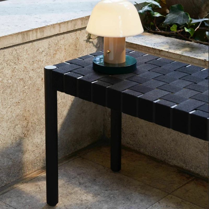 Banc en chêne noir 157 cm et assise noir Betty TK5 - &tradition