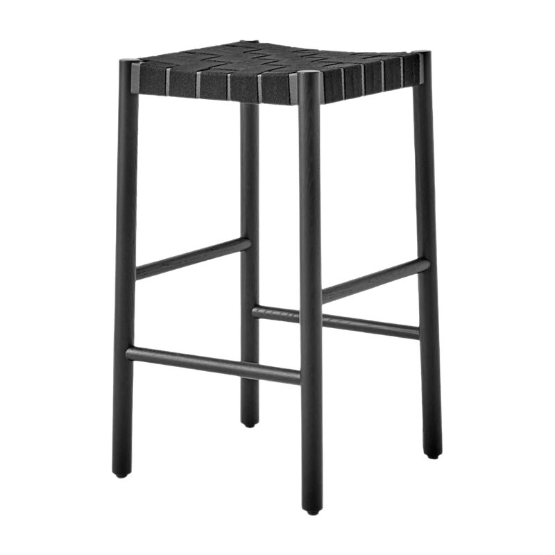 Tabouret de bar noir et piètement noir Betty TK7 - &tradition