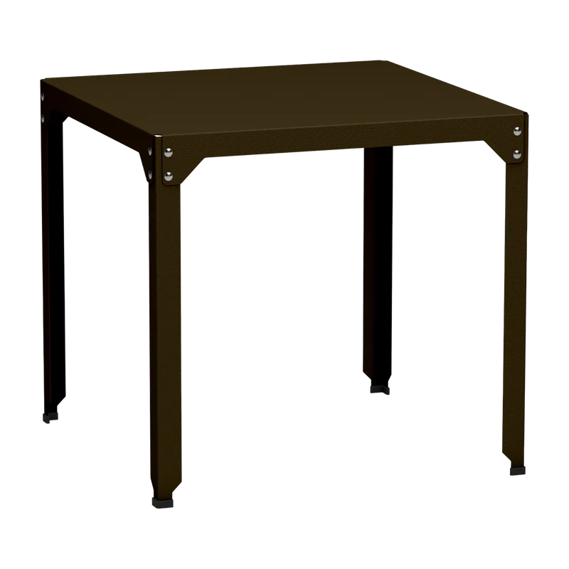 Table carrée en acier mat bronze 79 cm Hegoa - Matière Grise