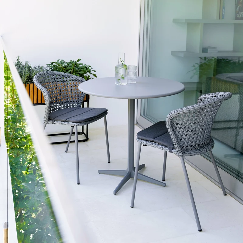 Chaise grise tissage français Lean - Cane-Line