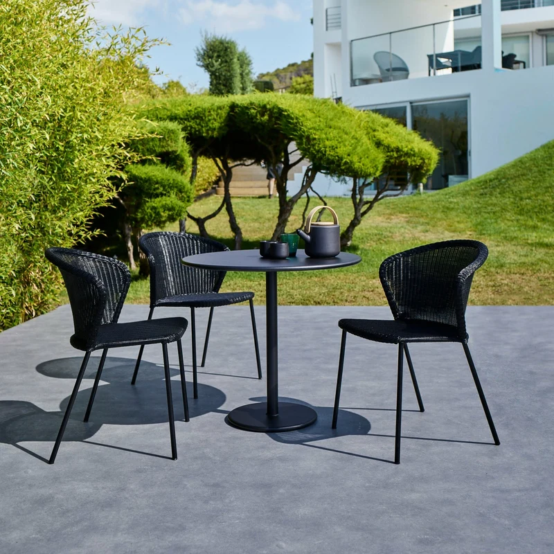 Chaise noire Lean - Cane-Line