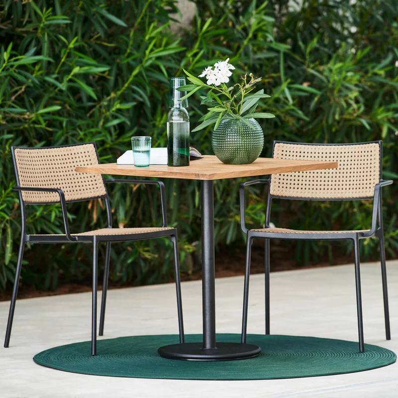 Chaise tissage naturel et cadre noir Less - Cane-Line