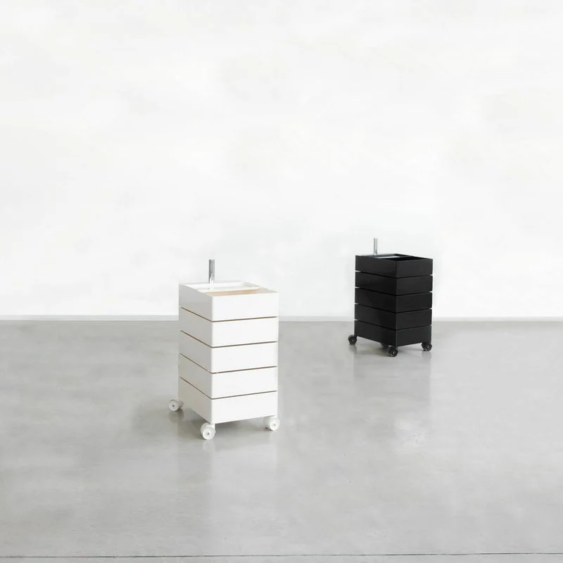 Caisson sur roulettes 5 tiroirs blanc 360° Container - Magis