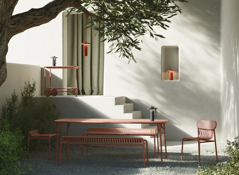 Tabouret outdoor vert jade Week end - Petite friture
