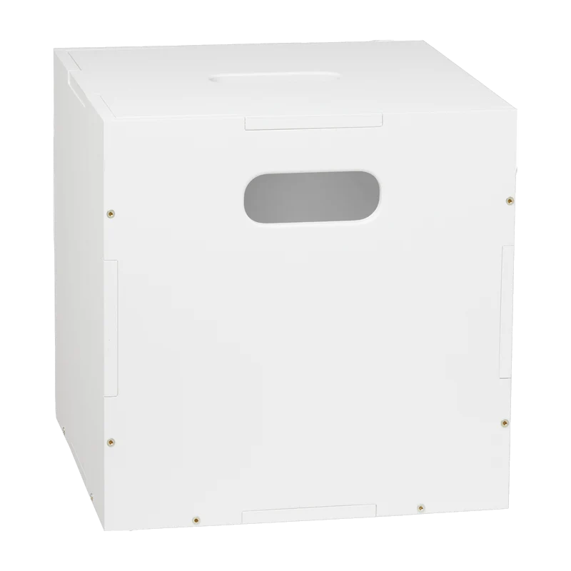 Cube de rangement blanc en bois - Nofred