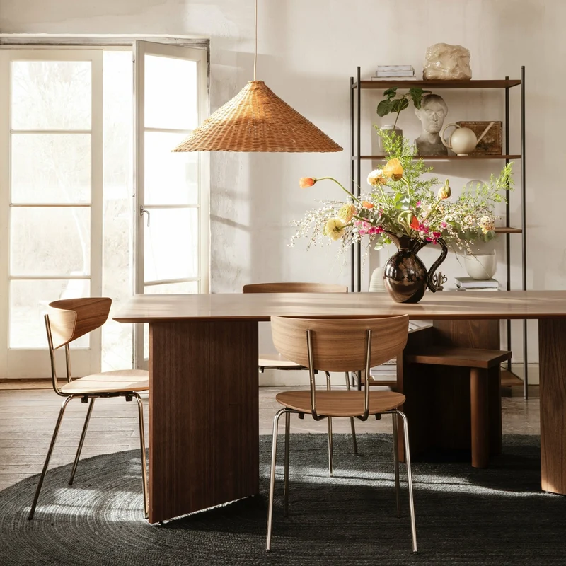 Chaise en bois massif beige Herman - Ferm Living